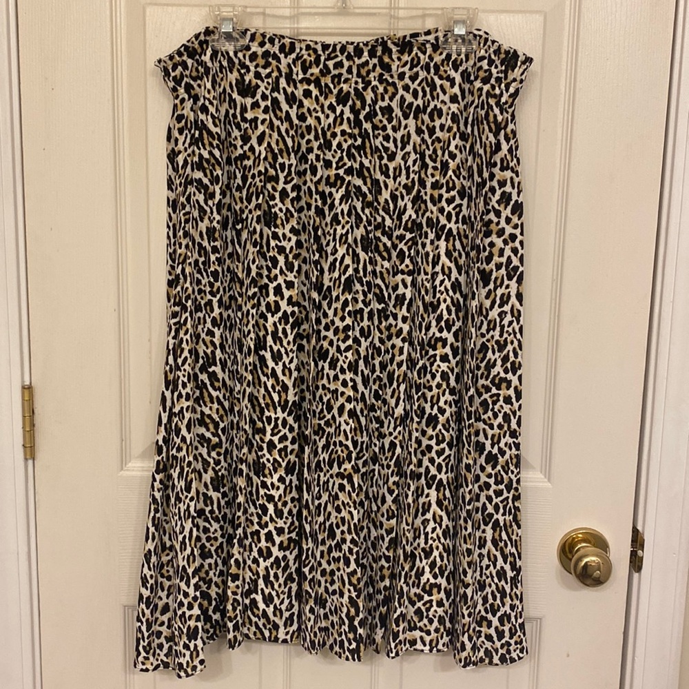 J. Crew Leopard Print Midi Skirt